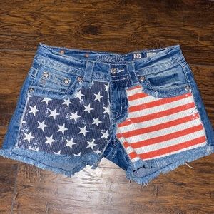 American themed Miss Me shorts